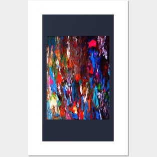 Abstract palette knife paint splatter Posters and Art